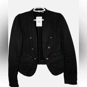 Free people black denim jacket